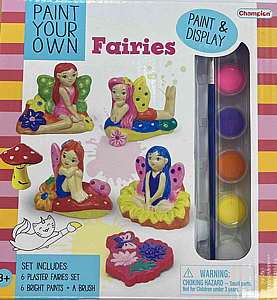 ערכת יצירה גבס עם צבעים פיות ערכת יצירה גבס עם צבעים פיות