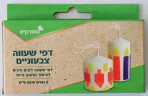 דפי שעווה צבעוניים 6 גוונים 10*5 ס"מ דפי שעווה צבעוניים 6 גוונים 10*5 ס"מ