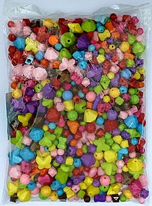 חרוזי אקריליק 450 גרם מעורב צבעים וצורות חרוזי אקריליק 450 גרם מעורב צבעים וצורות